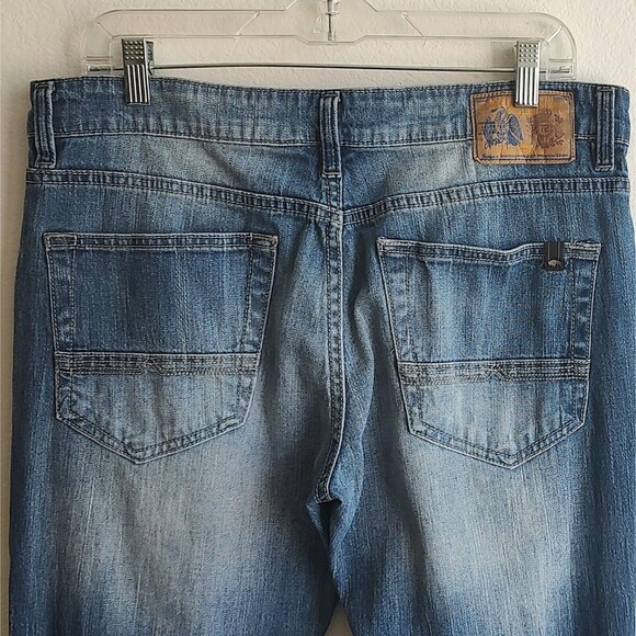 Buffalo David Bitton Ash X Basic Jeans 32x32 Blue Skinny Stretch Distress(34x32) - Picture 4 of 12